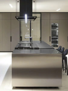 Brushed stainless steel sheet applications in elevators hotels kitchens and commercial buildings