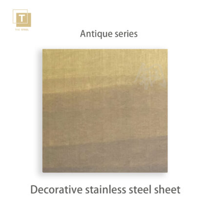 Close-up of brushed texture on T&C STEEL antique copper stainless steel sheet