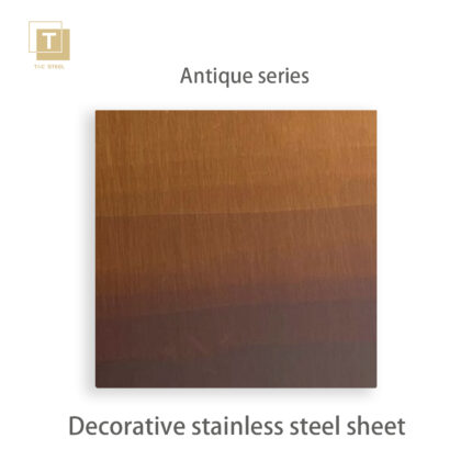 Antique copper and verdigris green stainless steel sheets color comparison from T&C STEEL